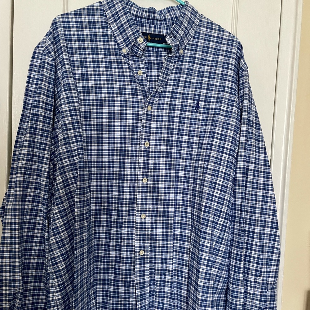 Ralph Lauren men’s blue and white dress shirt